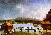  Francois  Ferriere The Old Port of Geneva Sweden oil painting reproduction